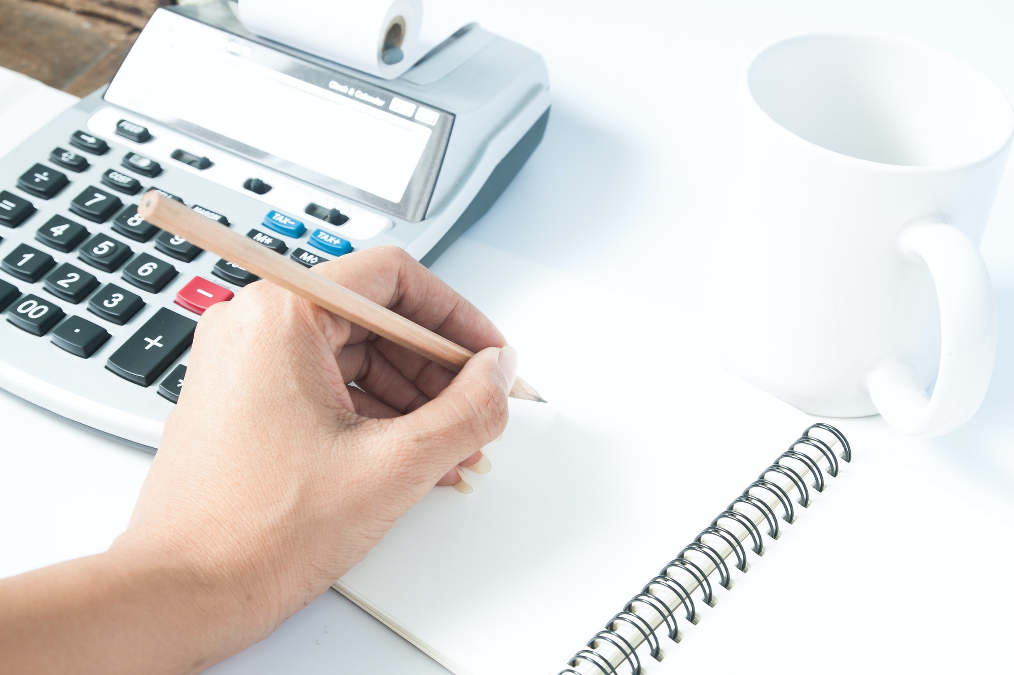 Accounting concept, woman